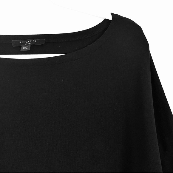 All Saints Oversize Long Sleeved Rita Top In Black Size XS EUC - Picture 9 of 16